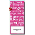 Breast Cancer Awareness Words Plus Business Card Magnet (3 1/2"x8")